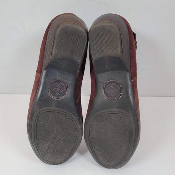 Comfortiva Women's Burgundy Ankle Zip Leather Boots 8351622 US Size 7.5W - Picture 7 of 8